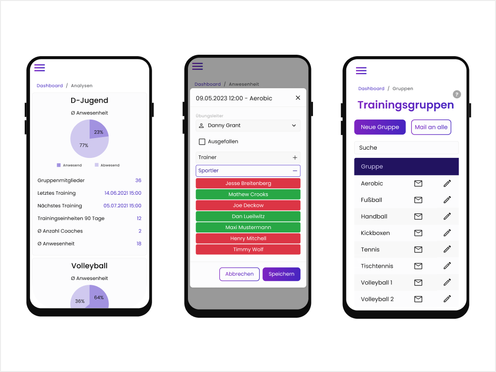 Vereinsmanager Software: Dashboard-Ansicht